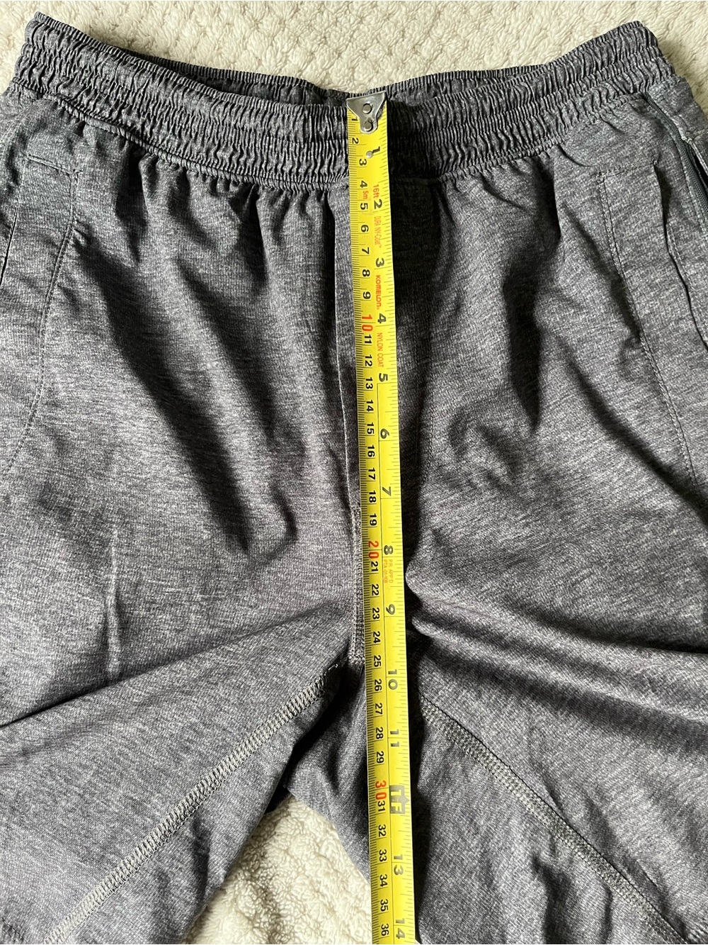 lululemon athletica Men's Charcoal Heather Athletic Shorts - Picture 9 of 9